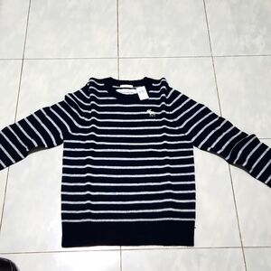 Abercrombie & Fitch Men's 100% Wool Striped Sweater in Size Large